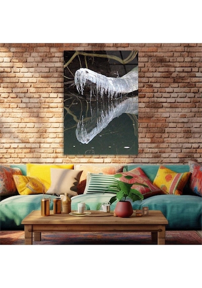 Gerçek Cama Baskı Sanat Temalı Tekli Cam Tablo S130