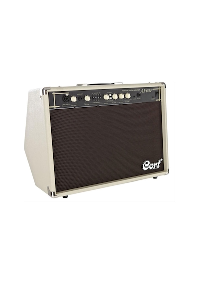 Cort Af60 Akustik Gitar Ve Enstrüman Amfisi Orta/profesyonel Seviye 60 Watt Güç, Çift Kanal Girişi, Dahili Reverb/chorus Efektleri Ve Çelik Izgara