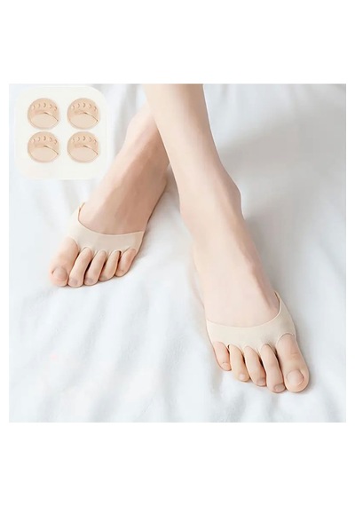 1 Çift 2 Adet 9 Cm   Pamuklu Kumaş Ayak Parmak Altı  Pedi Siyah