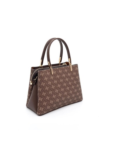 Silver Polo Sp1098 Kadın El Çantası Monogram Kahve-kahve