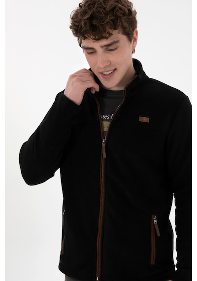 U.S. Polo Assn. Erkek Siyah  Polar Örme Hırka 50290594-VR046