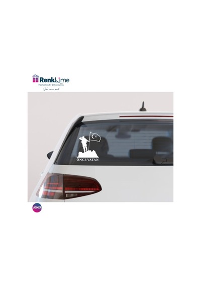 Folyo Sticker Kesim Önce Vatan Siyah