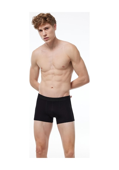 Malabadi Erkek Siyah Gri 3 Lü Paket Modal Kısa Boxer 011 Siyah-gri