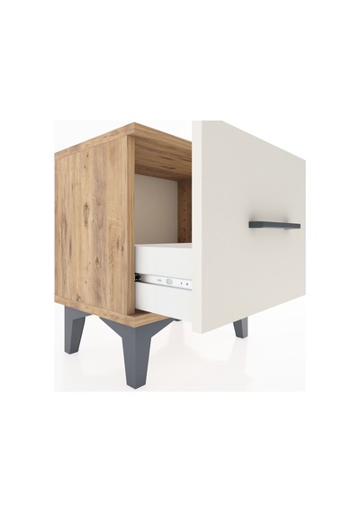 Arges Komodin Tek Çekmeceli 44x30x48 Çam-aytaşı Atlas Çam