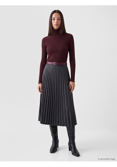 Lc Waikiki Lc Waıkıkı Bordo Fırfırlı Dik Yaka Kadın Body