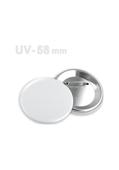 58 Mm Uv Baskıya Uygun Buton Rozet Vg58uvbr 100 Adet