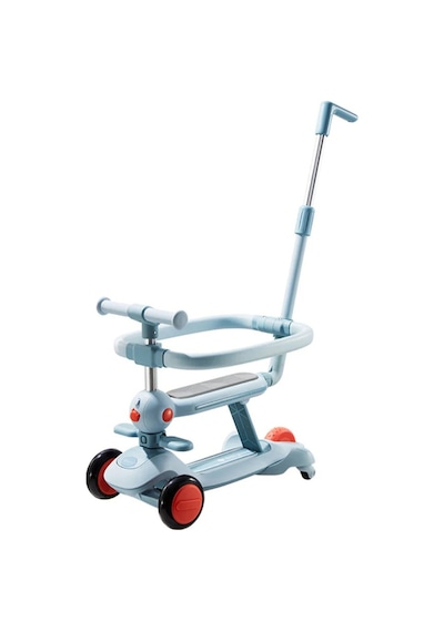 Baby Care 4'ü 1 Arada Mavi Bebek Scooter Ve Denge Bisikleti - 1-6 Yaş Çocuk Bisikleti