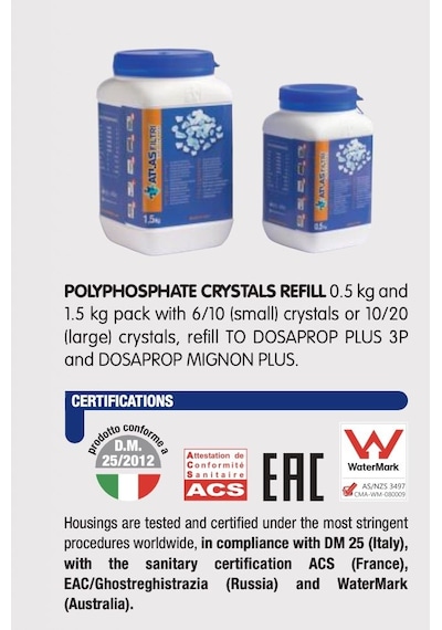 Atlas Silifoz - Kireç Önleyici Polifosfat 0,5 Kg - 06200080 - İtalyan