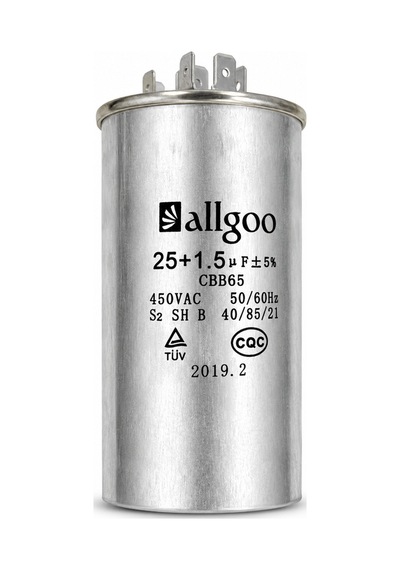 Allgoo 25+2,5 Μf 450v Klima Kapasitörü Gri