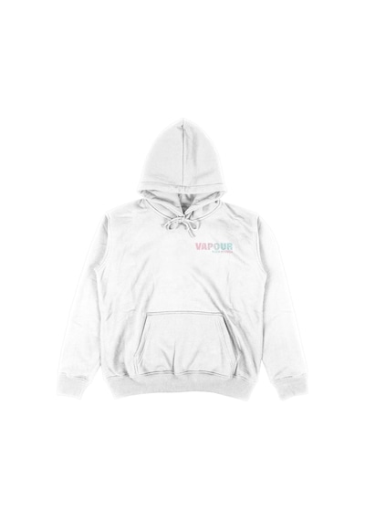 Tarzsokak Vapour Oversize Unisex Kapüşonlu Sweatshirt Hoodie Beyaz