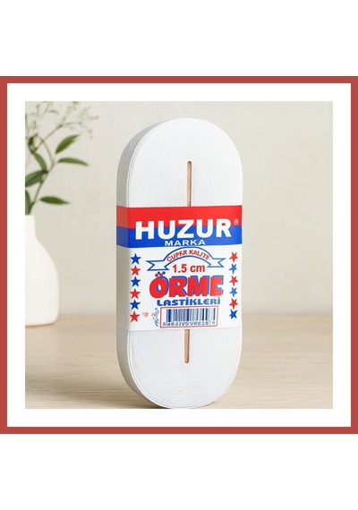 Bezos Paça Lastik Yassı 1.5 Cm Beyaz - 10 M Erdotıca