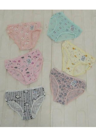 Kota 3402 Kız Çocuk Renkli Desenli Slip Külot 12 Adet 001