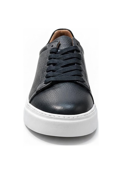 Lacivert-beyaz Hakiki Deri Sneaker Ayakkabı 632.2501 Lacivert