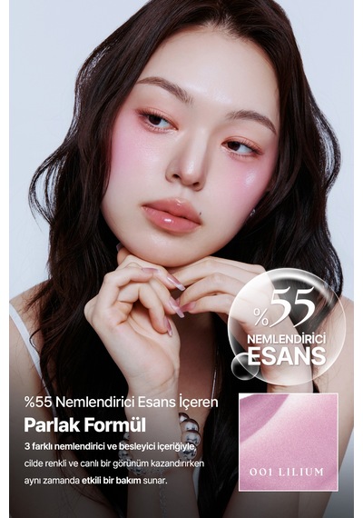 Hafif Yapılı, Ciltle Bütünleşen Parlak Bitişli Likit Allık Muzıgae Mansıon Objet Blush 001 Lilium 15523632