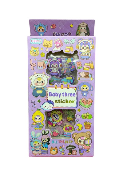 Labubu Temalı Şefaf Sticker Diğer