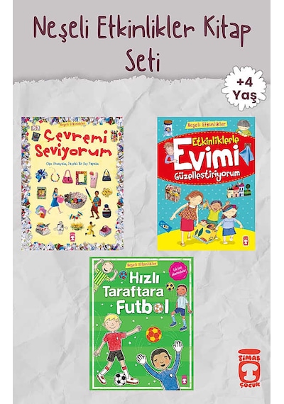 Timaş Çocuk Neşeli Etkinlikler 3 Kitap Takım - 4-7 Yaş Okul Öncesi 1. Ve 2. Sınıf Tatil Etkinlik Kitabı Seti