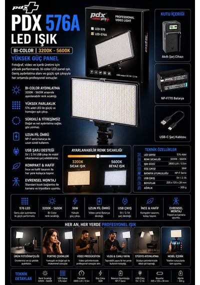 Pdx 576a Led Işık Bi-color Yüksek Güç Panel