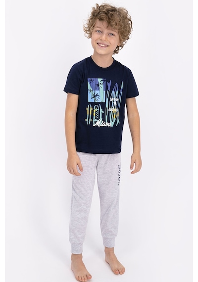 Rolypoly Dream Surfer Lacivert Genç Erkek Kısa Kol Pijama Takımı 5274-26748 Lacivert