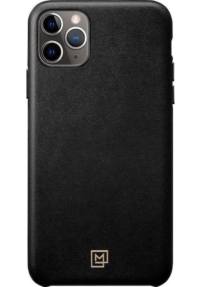 Spigen Apple Uyumlu iPhone 11 Pro Max İle Kılıf La Manon Câlin Premium Deri Tasarım Chic Black