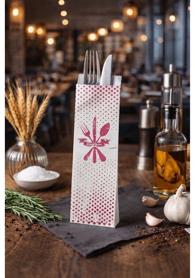 Premium Çatal Kaşık Bıçak Kılıfı 50 Li Hijyenik Tek Kullanımlık Servis Kılıfı Restoran Ve Kafeler İçin