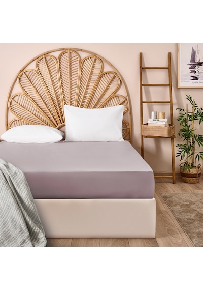 Soft King Size Lastikli Çarşaf - Açık Gri - 180x200 Cm Renkli