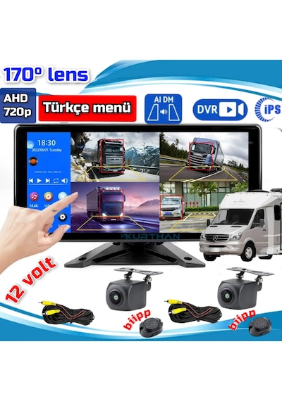 Dokunmatik Dvr Ekran Ve 2 Ad Ahd 720p Nesne Tanımalı Kamera Seti