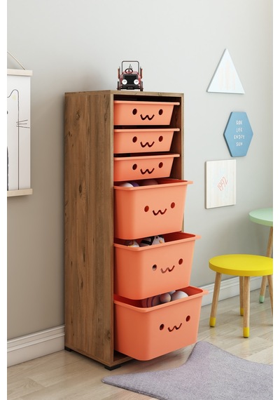 Kids 6 Sepetli Oyuncak Dolabı Oyuncak Box Oyuncak Saklama Kutusu Çam-turuncu Gülücüklü Sepetli Kids 6 Sepetli Oyuncak Dolabı Oyuncak Box Oyuncak Saklama Kutusu Çam-turuncu Gülücüklü Sepetli
