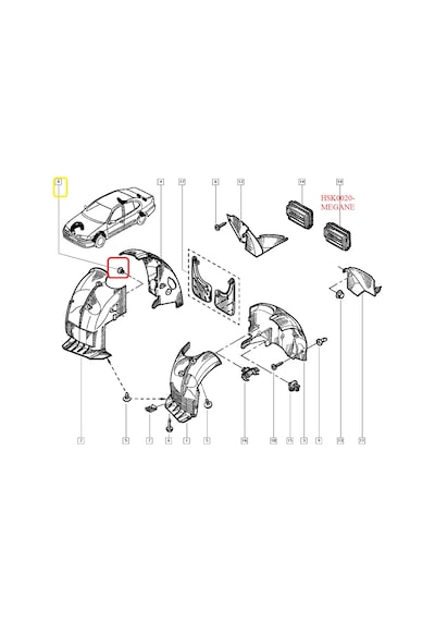 Dacia RENAULT DAVLUMBAZ Klips 7703081188 10 adet HSK0020
