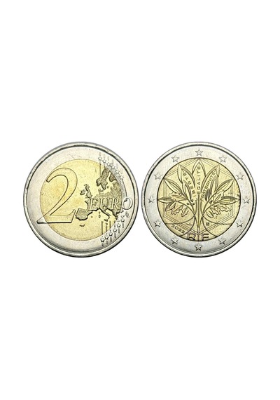 Avrupa - Fransa Cumhuriyet Değerler Tema Liberté Égalité Fraternité 2 Euro Koleksiyon Para Çil Unc