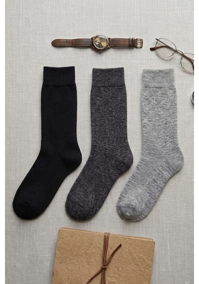 Socketta 3'lü Karışık Renkli Erkek Business Pamuk Dikişsiz Esnek Soket Çorap - Premium Siyah-gri Melanj-antrasit Melanj Socketta 3'lü Karışık Renkli Erkek Business Pamuk Dikişsiz Esnek Soket Çorap - Premium Siyah-gri Melanj-antrasit Melanj