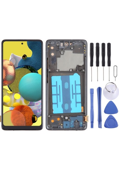 Samsung Galaxy Uyumlu A51 Lcd Ekran Çerçeveli Parmak İzi Çalısmaz Sm A515b Kaliteli Ürün
