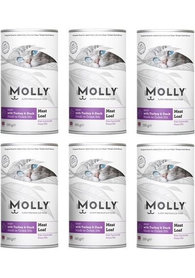 Molly Hindi Ve Ördekli Pate Ezme Kedi Konservesi 395 G X 6 Adet