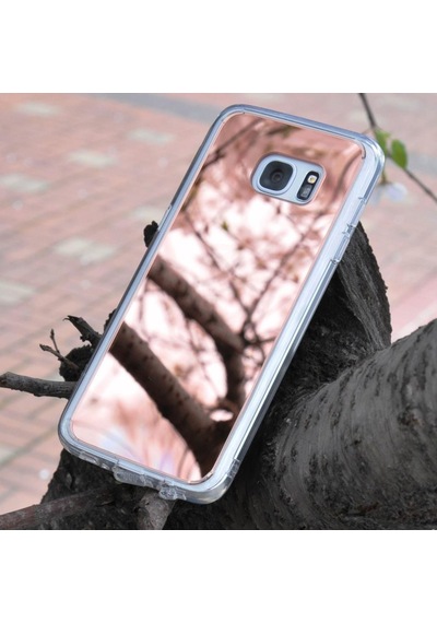 Ringke Mirror Fusion Galaxy S7 Edge İle Uyumlu Aynalı Kılıf Rose Gold