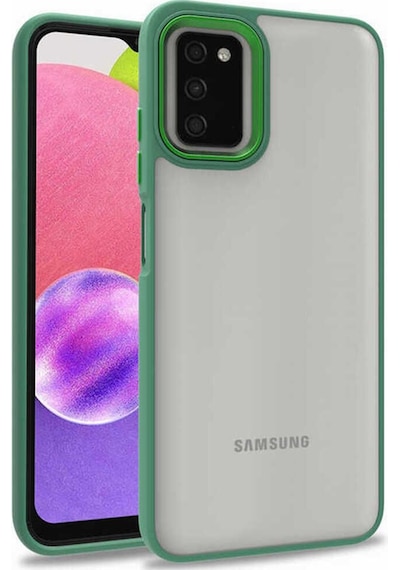 Galaxy A03s Kılıf Zore Flora Kapak Yeşil