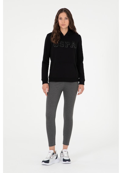 U.S. Polo Assn. Kadın Antrasit Melanj Yüksek Bel Toparlayıcı Günlük Tayt 50296888-VR081