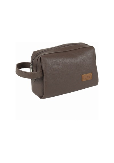 Lizy 1050 Suni Deri Clutch Çanta, Traş / Makyaj Çantası Çok Renkli