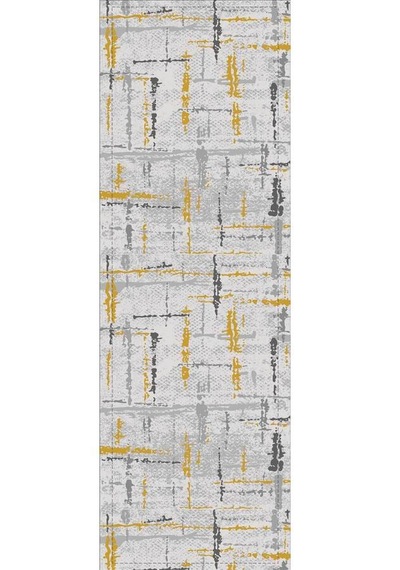 Sarı Vintage Desenli Premium Masa Örtüsü Runner Rnr410n11
