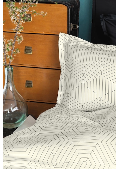 Strada White 210 Tc 83 Tel Pamuk Saten Nevresim Takımı Çift Kişilik Beyaz