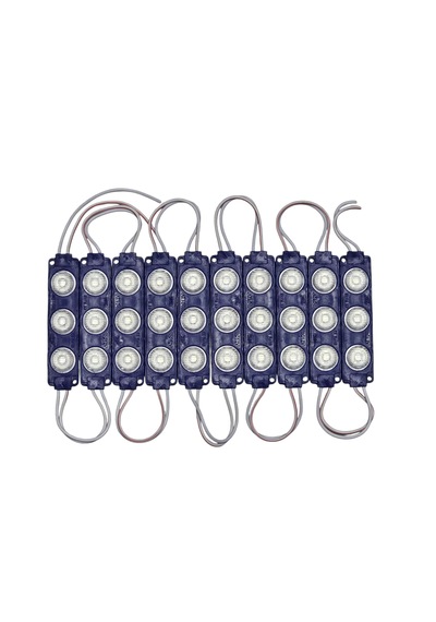 3 Lü Led Işık Mavi 1 Paket 10 Adet-2893 Mavi