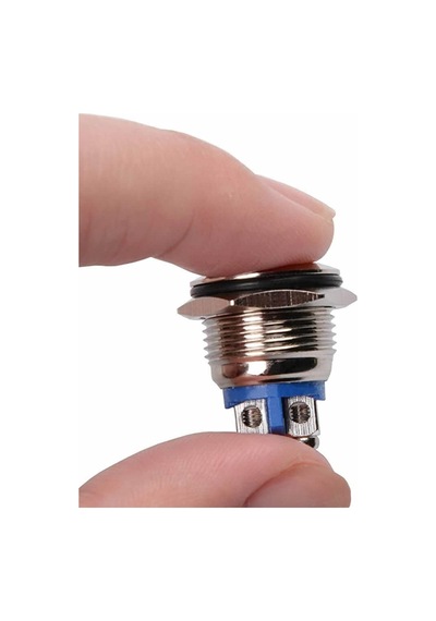Alkatronik 16mm Metal Panel Montaj Yuvarlak Kafa Push Buton No Dc 6a 12v Ac 3a 250v Ip67 Su Geçirmez Düğme