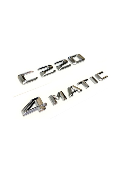 Benz C 220 Ve 4matic Krom Bagaj Yazısı Üçgen Tip 3m 3d Abs Çok Yüksek Kaliteli