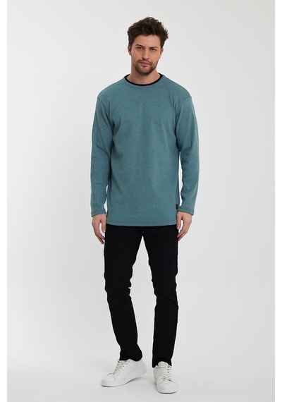 Alexandergardı Bisiklet Yaka Garnili Sweatshirt E22-72300 001