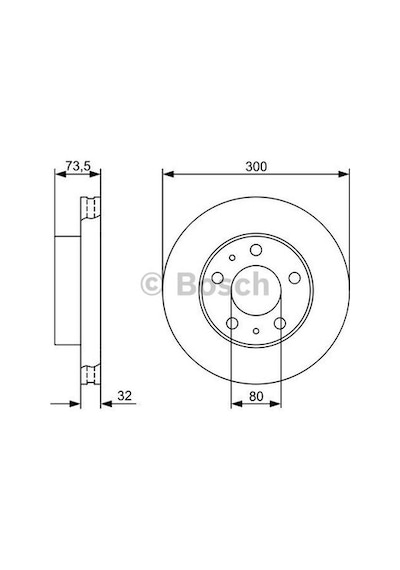 Bosch 0986479315 Ön Fren Disk Aynası Jumper Iıı Boxer Iıı Ducato Iıı 20q Çap 300 Kalınlık 32 06- 51740249
