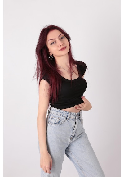 Busem S0016476 Kadın Bluz Siyah