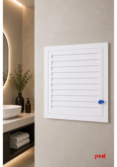 Alüminyum Banyo Wc Havalandırma Menfezi 44x44 Beyaz Seri