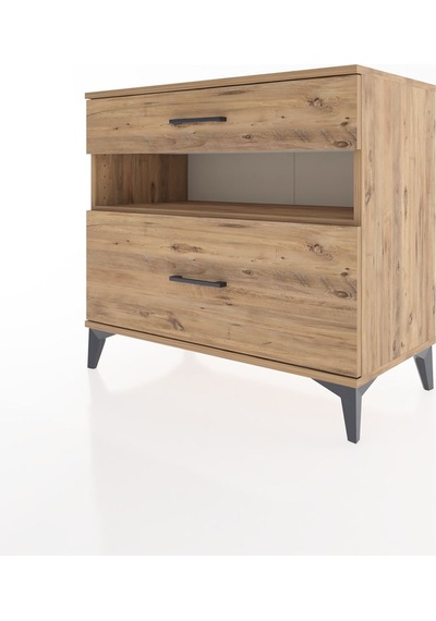 Hyperion Şifonyer Tek Raflı 2 Çekmeceli 88x44x80 Çam-çam Çam