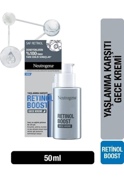 Retinol Boost Kırışıklık Karşıtı Gece Kremi Antiaging 50 Ml
