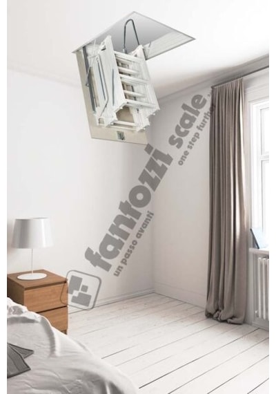Aytürk Fantozzi Acı4 Menşei Italya 70x90 4 Katlanır Metal Çatı Merdivenleri H:280 Cm'ye Kadar