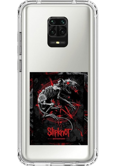 Xiaomi Redmi Note 9 Pro Uyumlu Şeffaf Kılıf Slipknot Tasarımlı
