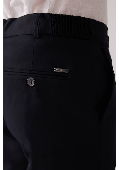 Erkek Lacivert Yazlık Jogger Yan Cep Pantolon